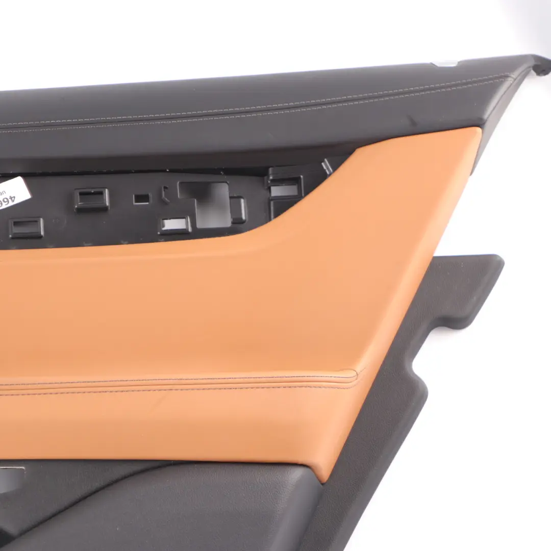 Door Card Rear Right O/S Lining Trim Panel HiFi Leather Cognac Black to BMW G11 with Part number 7448298 BMW G11 Door Card Rear Right O/S Lining Trim Panel HiFi Leather Cognac Black - SKU 7448298 - Part number 7448298