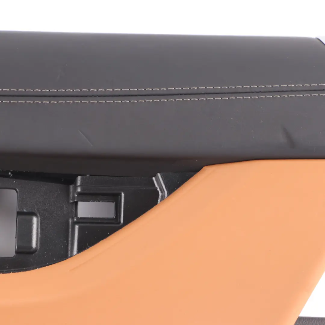 Door Card Rear Right O/S Lining Trim Panel HiFi Leather Cognac Black to BMW G11 with Part number 7448298 BMW G11 Door Card Rear Right O/S Lining Trim Panel HiFi Leather Cognac Black - SKU 7448298 - Part number 7448298