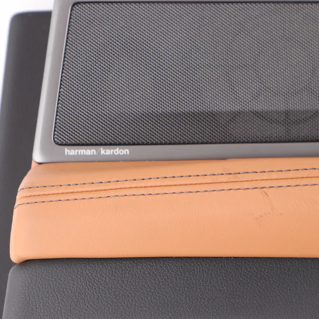 Door Card Rear Right O/S Lining Trim Panel HiFi Leather Cognac Black to BMW G11 with Part number 7448298 BMW G11 Door Card Rear Right O/S Lining Trim Panel HiFi Leather Cognac Black - SKU 7448298 - Part number 7448298