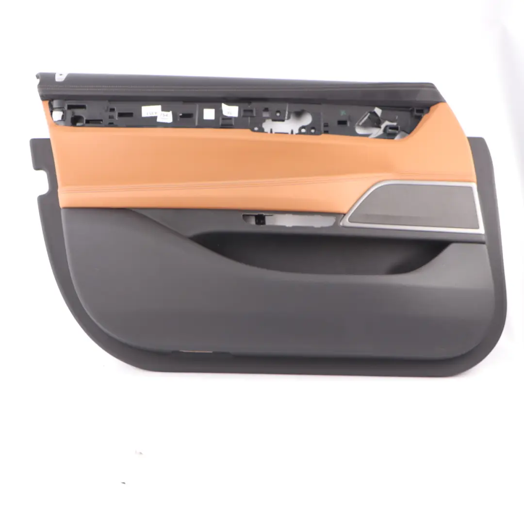 Door Card Front Left N/S Lining Trim Panel HiFi Leather Cognac Black to BMW G11 with Part number 7448515 BMW G11 Door Card Front Left N/S Lining Trim Panel HiFi Leather Cognac Black - SKU 7448515 - Part number 7448515