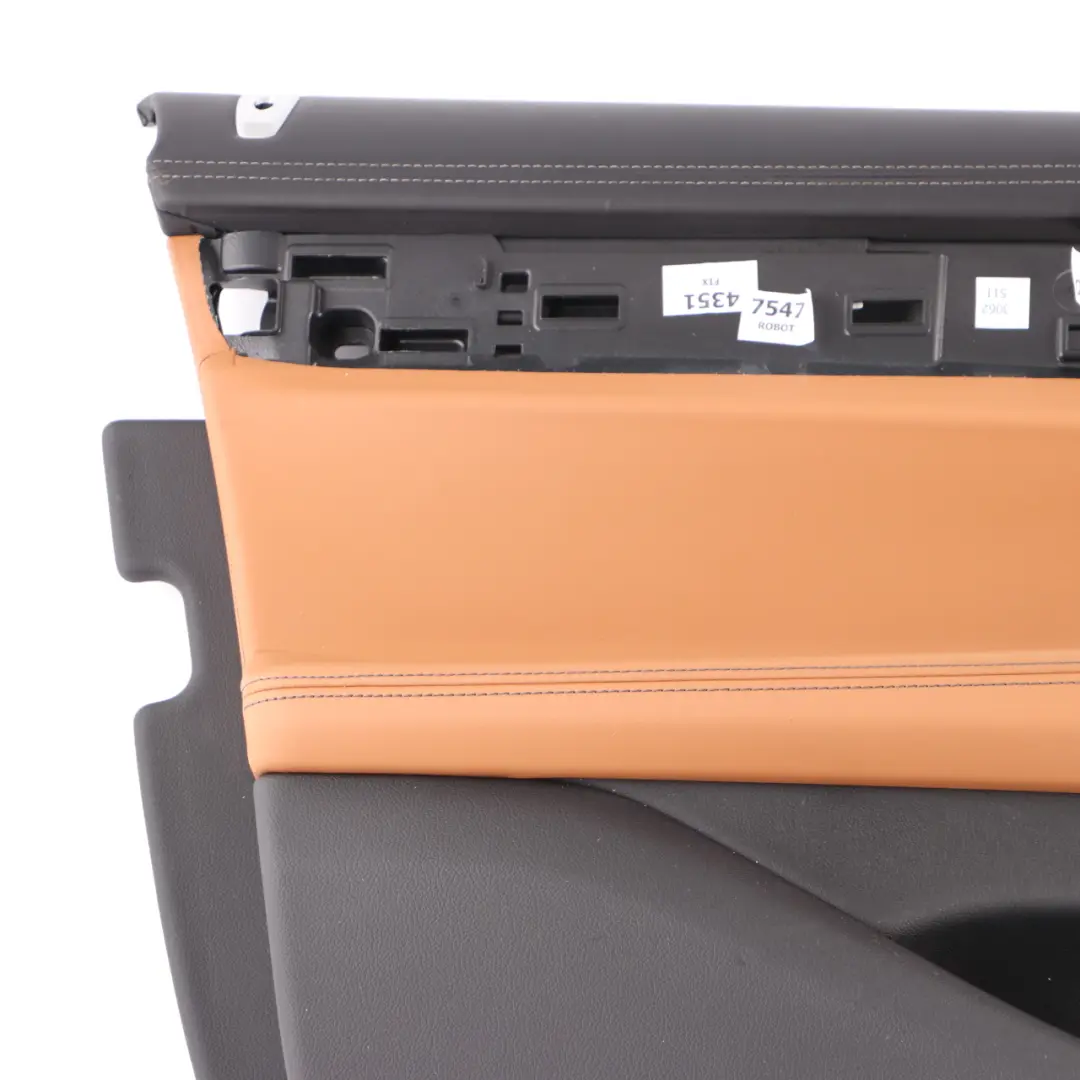 BMW G11 Door Card Front Left N/S Lining Trim Panel HiFi Leather Cognac Black - SKU 7448515 - Part number 7448515