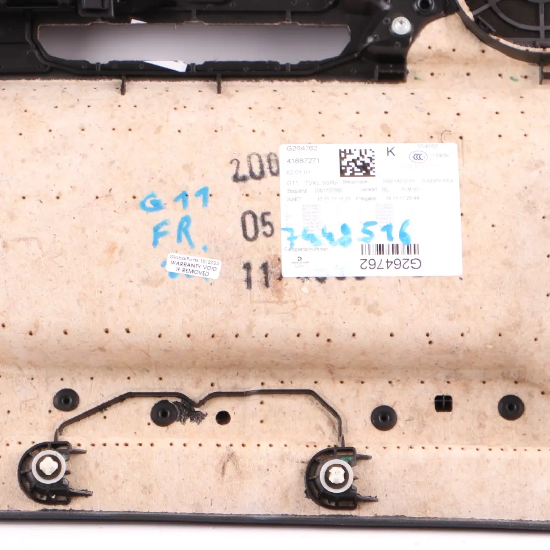 BMW G11 Door Card Front Right O/S Lining Trim Panel HiFi Leather Cognac Black - SKU 7448516 - Part number 7448516