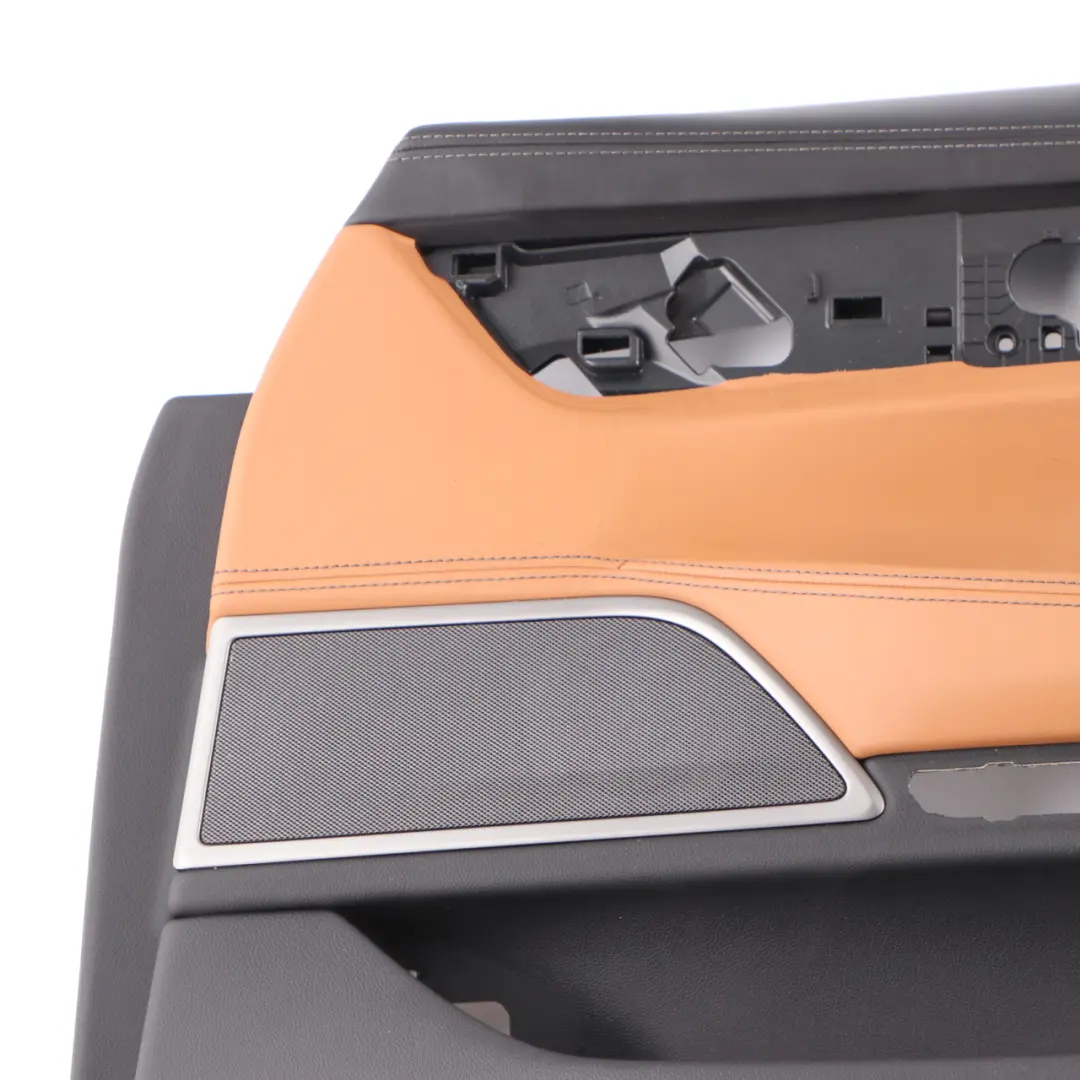 Door Card Front Right O/S Lining Trim Panel HiFi Leather Cognac Black to BMW G11 with Part number 7448516 BMW G11 Door Card Front Right O/S Lining Trim Panel HiFi Leather Cognac Black - SKU 7448516 - Part number 7448516