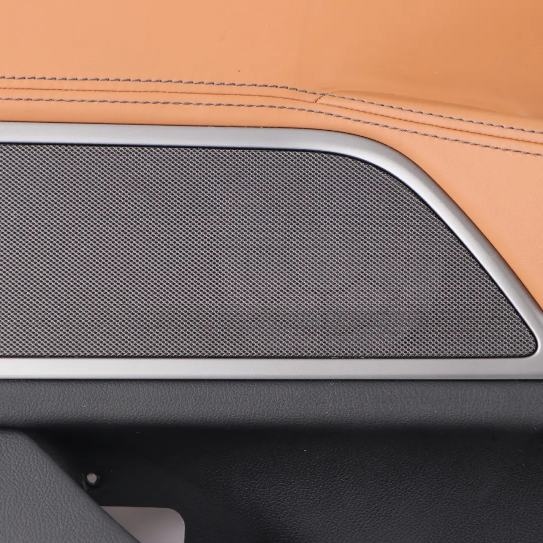 BMW G11 Door Card Front Right O/S Lining Trim Panel HiFi Leather Cognac Black - SKU 7448516 - Part number 7448516