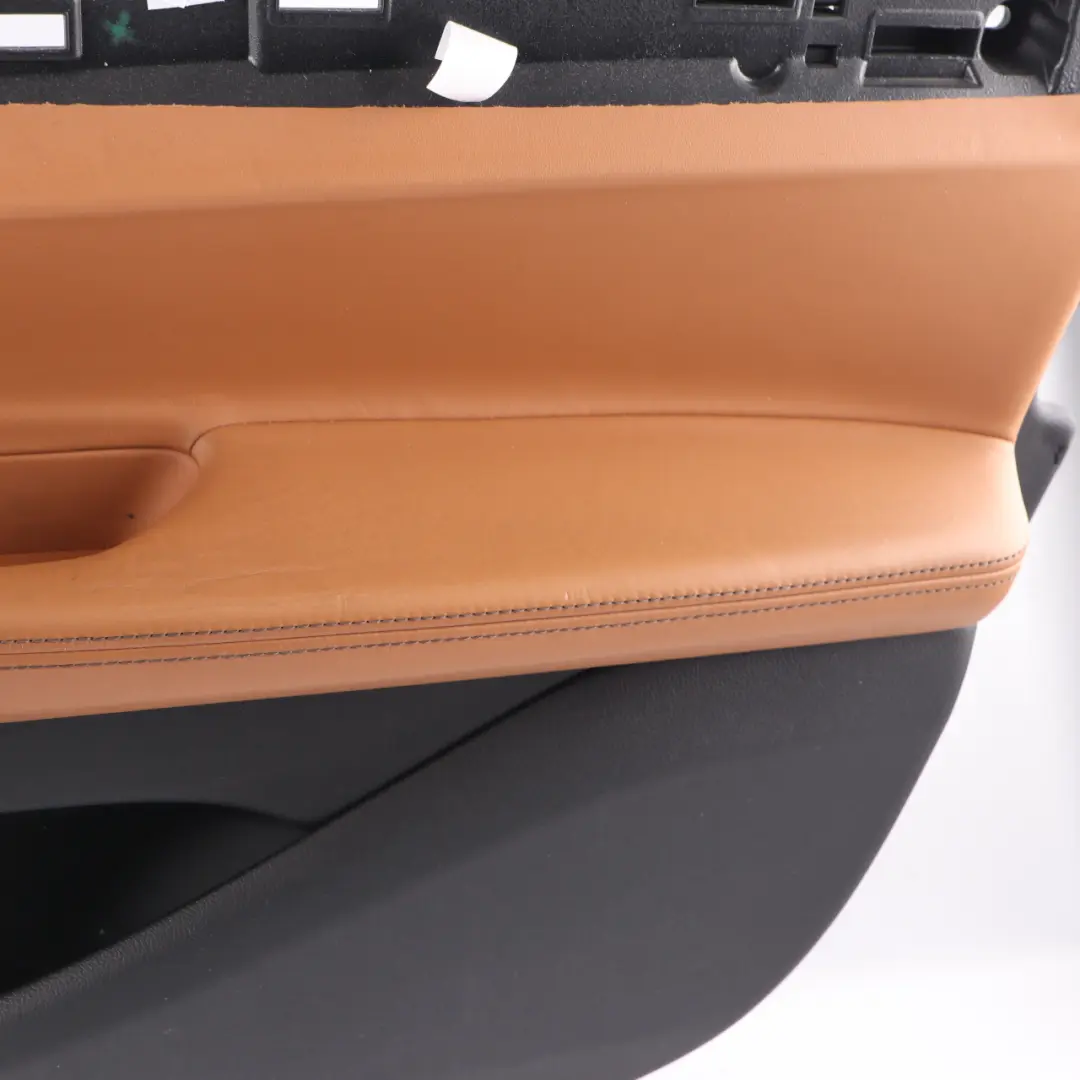 Door Card Front Right O/S Lining Trim Panel HiFi Leather Cognac Black to BMW G11 with Part number 7448516 BMW G11 Door Card Front Right O/S Lining Trim Panel HiFi Leather Cognac Black - SKU 7448516 - Part number 7448516