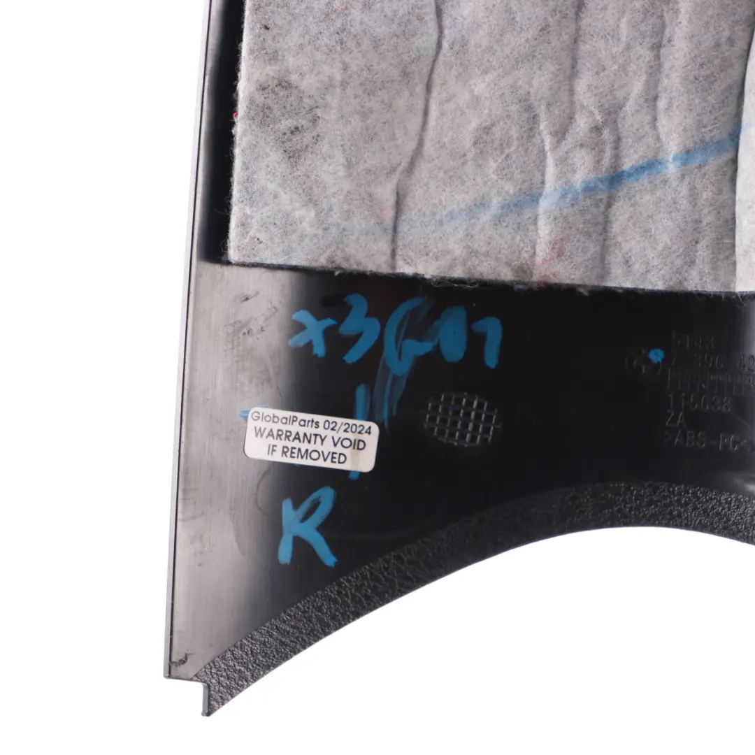 Trim C Pillar Column Cover Panel Right O/S Anthrazit 7396420 to BMW X3 G01 with Part number 7449406 BMW X3 G01 Trim C Pillar Column Cover Panel Right O/S Anthrazit 7396420 - SKU 7449406 - Part number 7449406