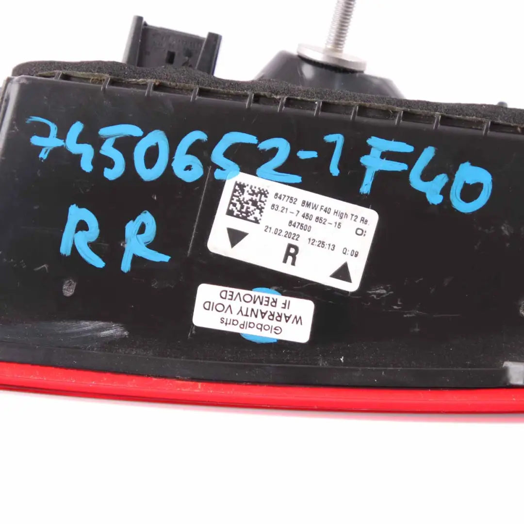 BMW F40 Luz Trasera Luz En Tapa Maletero Portón Trasero Derecha - SKU 7450652 - Número de pieza 7450652