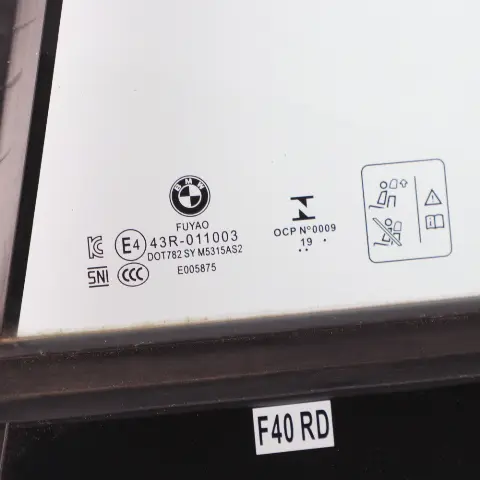 Vitre BMW F40 Side Fixed Glazing Rear Left AS2 pour à propos du numéro de pièce 7452413 Vitre BMW F40 Side Fixed Glazing Rear Left AS2 - SKU 7452413 - Numéro de pièce 7452413