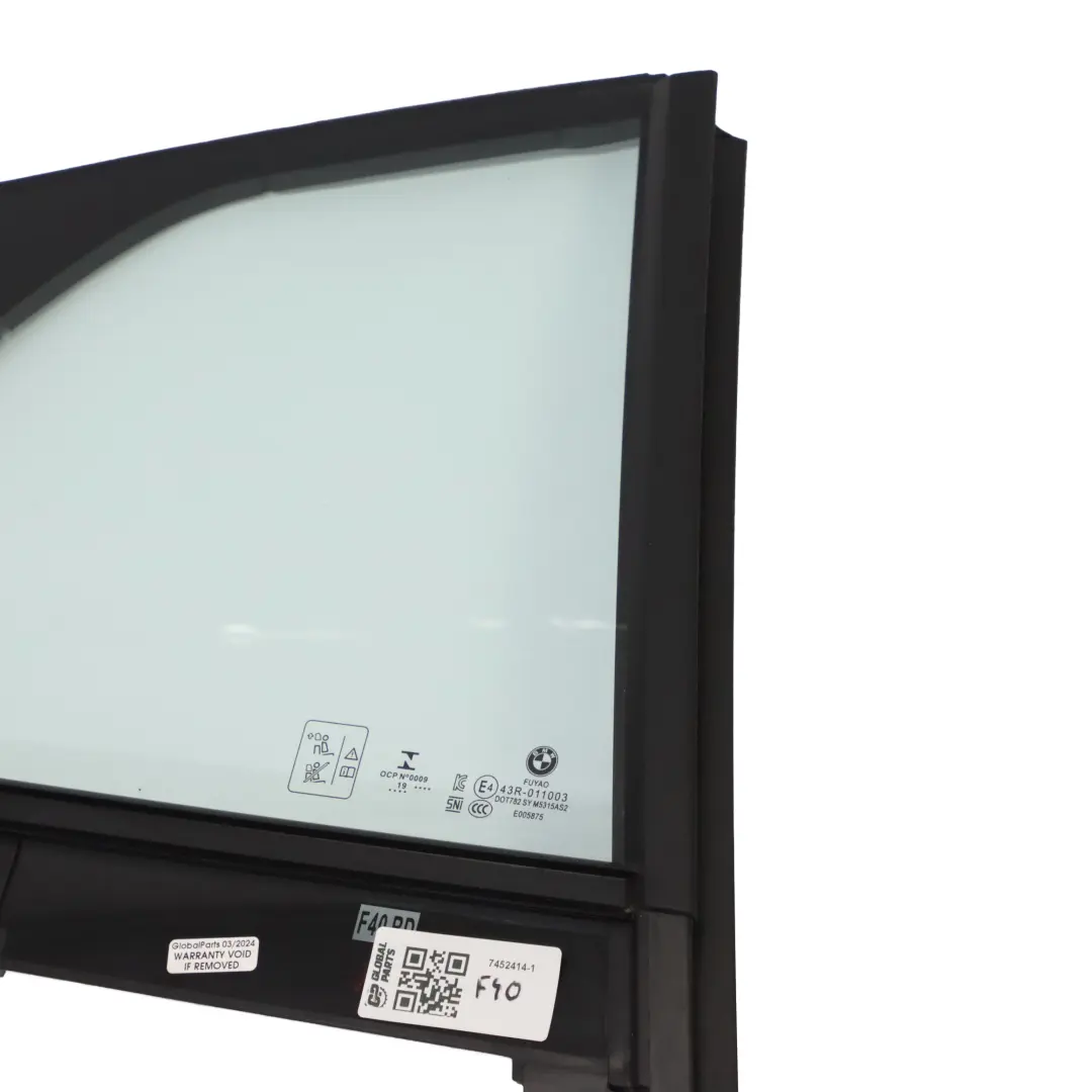 BMW F40 Window Quarter Glass Side Fixed Glazing Rear Right O/S AS2 - SKU 7452414-1 - Part number 7452414