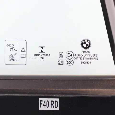  Vetro Finestra BMW F40 Vetro fisso posteriore destro AS2 - SKU 7452414 - Numero di parte 7452414