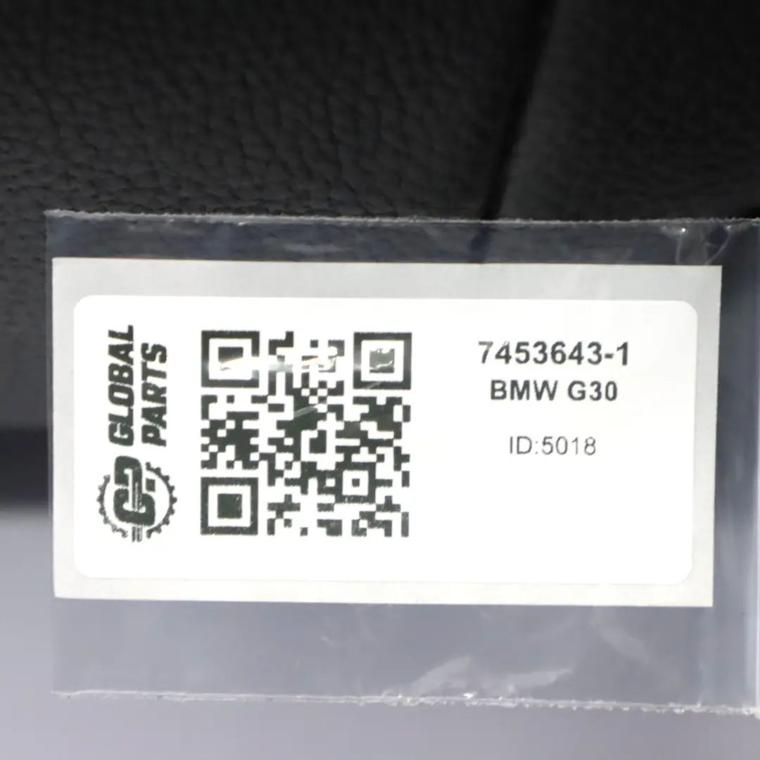 Backrest Interior Couch Back Cover Leather Dakota Black to BMW G30 Rear Seat with Part number 7453643 BMW G30 Rear Seat Backrest Interior Couch Back Cover Leather Dakota Black - SKU 7453643 - Part number 7453643