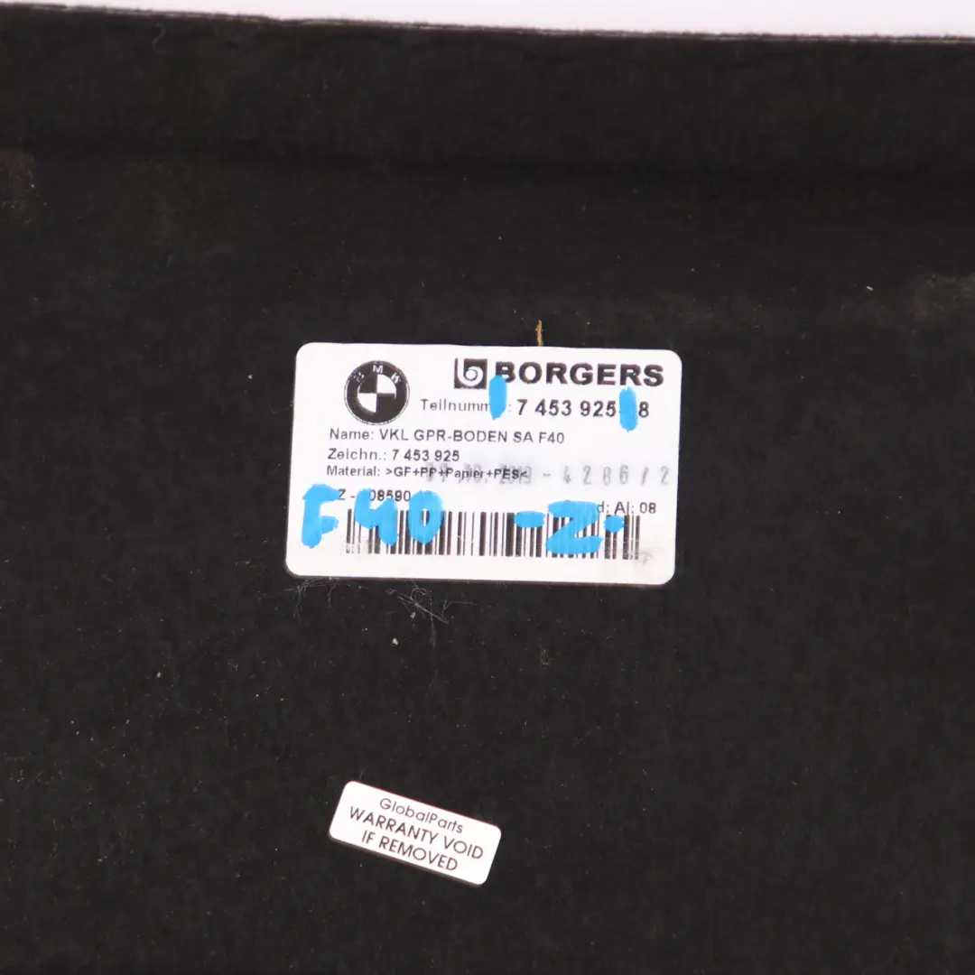 Maletero Piso Touring Alfombra Maletero Negro para BMW F40 con número de pieza 7453925 BMW F40 Maletero Piso Touring Alfombra Maletero Negro - SKU 7453925 - Número de pieza 7453925