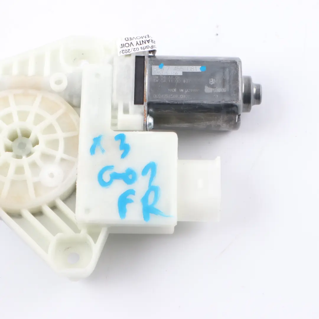 Window Lifter Motor BMW G30 G31 X3 G01 Front Left N/S Drive Actuator to with Part number 7455081 Window Lifter Motor BMW G30 G31 X3 G01 Front Left N/S Drive Actuator - SKU 7455081 - Part number 7455081