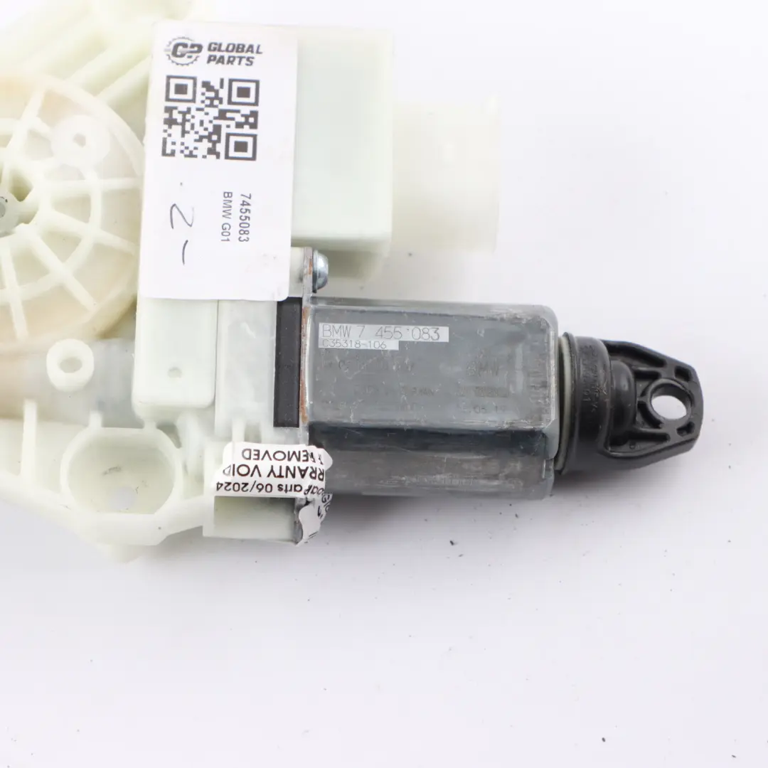 Moteur de lève vitre arrière gauche G01 pour BMW G12 G30 à propos du numéro de pièce 7455083 BMW G12 G30 Moteur de lève vitre arrière gauche G01 - SKU 7455083 - Numéro de pièce 7455083