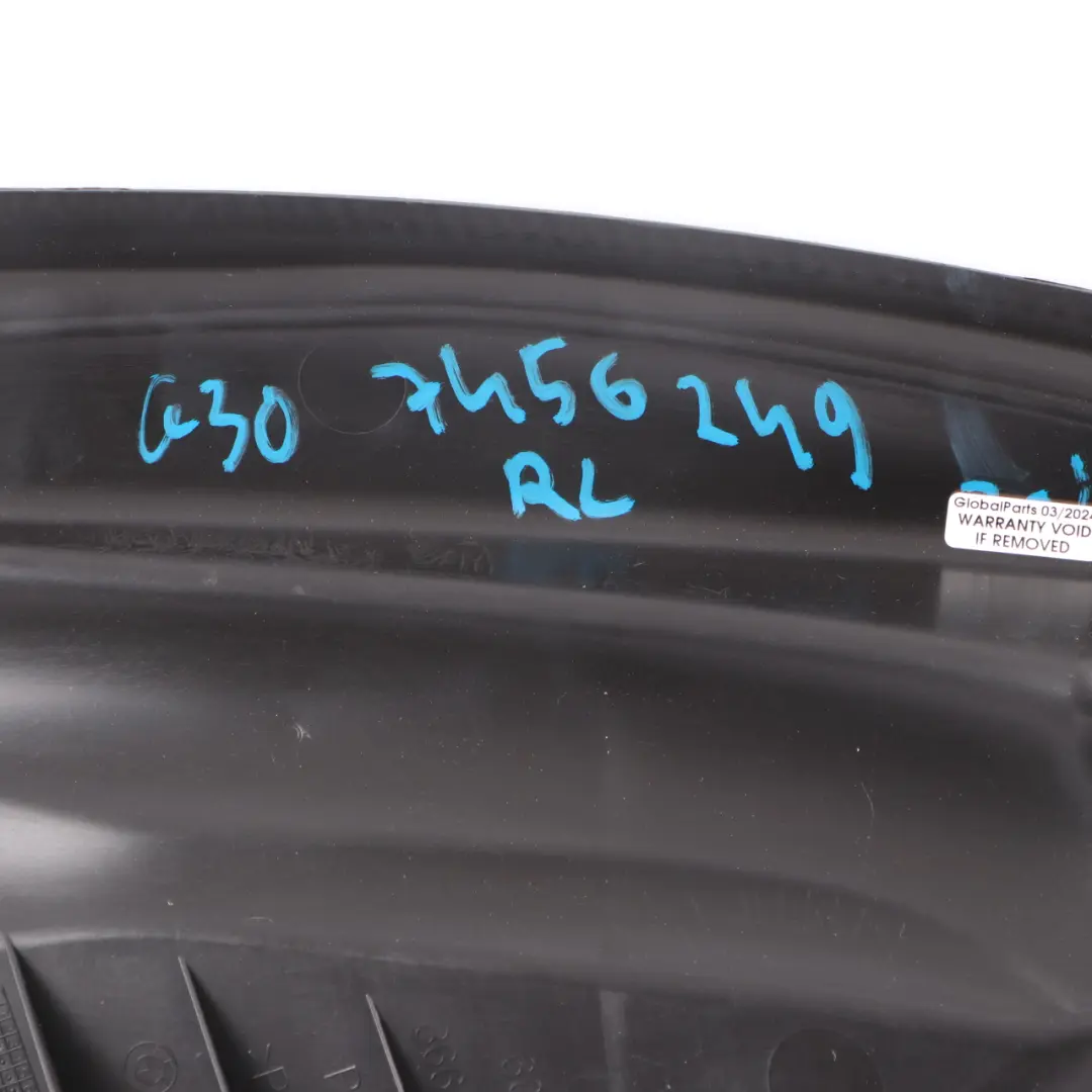 BMW G30 Lateral Trim Side Panel Trasero Izquierdo Asiento Cuero Dakota Negro - SKU 7456249 - Número de pieza 7456249