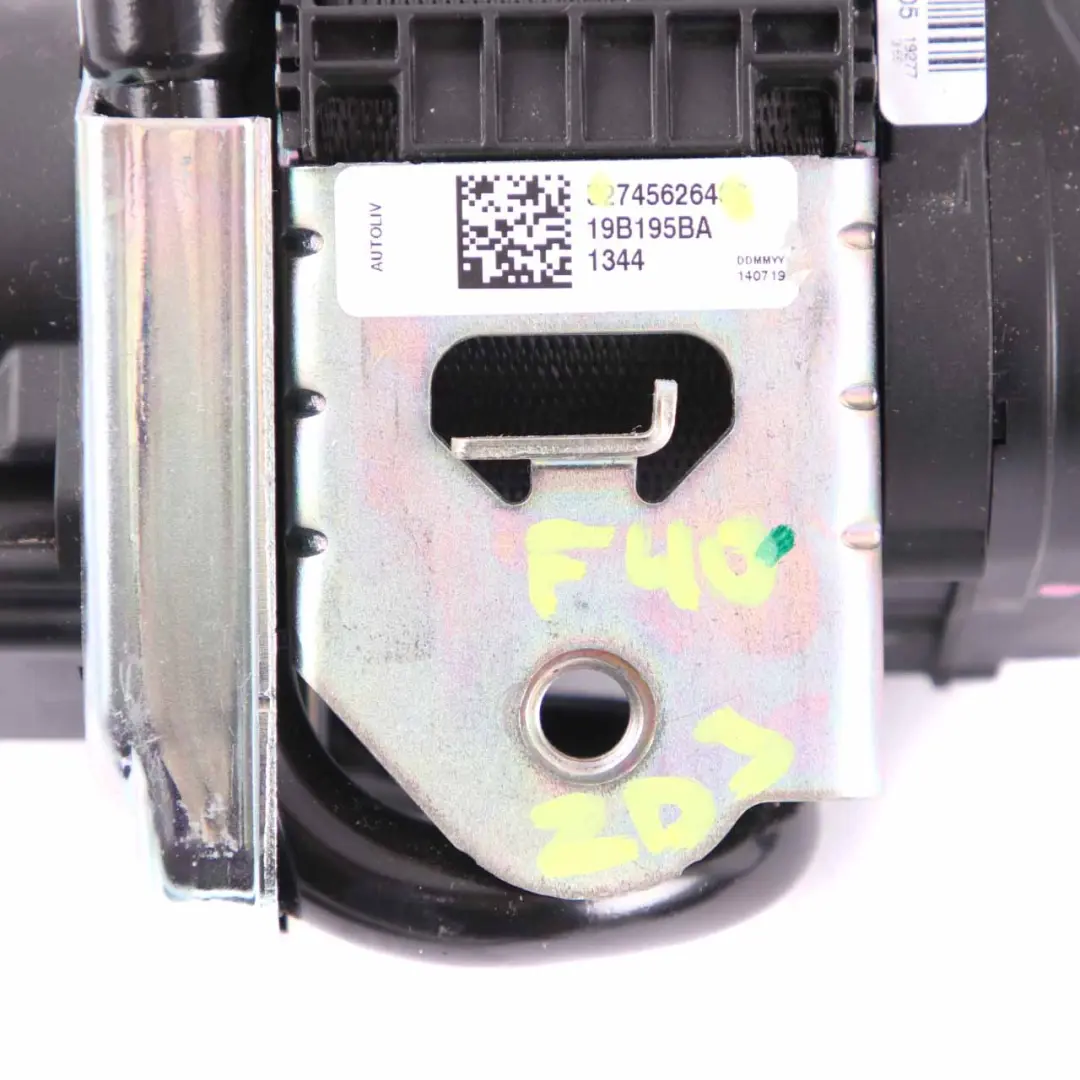 Upper Belt Front Right O/S Black Seatbelt to BMW F40 F44 with Part number 7456264 BMW F40 F44 Upper Belt Front Right O/S Black Seatbelt - SKU 7456264 - Part number 7456264