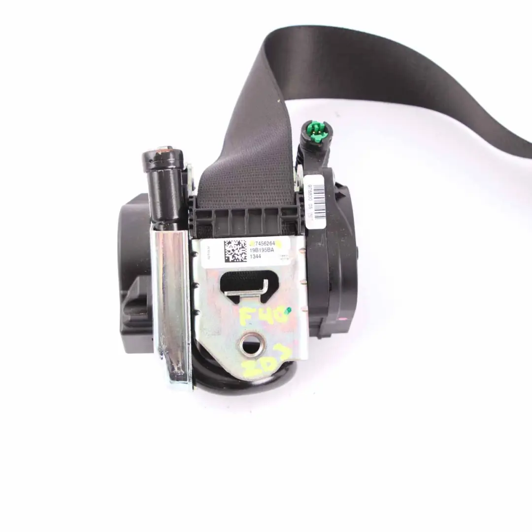 Upper Belt Front Right O/S Black Seatbelt to BMW F40 F44 with Part number 7456264 BMW F40 F44 Upper Belt Front Right O/S Black Seatbelt - SKU 7456264 - Part number 7456264