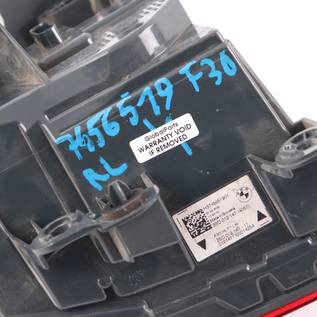  Luz Trasera BMW F30 F80 M3 LCI LED Panel Lateral Izquierda Línea negra - SKU 7456519 - Número de pieza 7456519