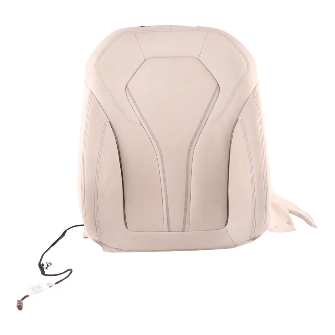 Backrest BMW G30 G31 Front Right O/S Heated Cover Leather Ivory White to Seat with Part number 7457704 Seat Backrest BMW G30 G31 Front Right O/S Heated Cover Leather Ivory White - SKU 7457704-1 - Part number 7457704