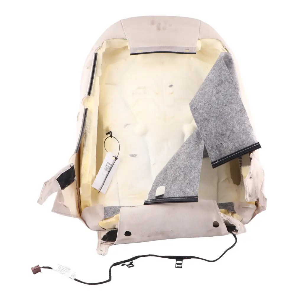 Seat Backrest BMW G30 G31 Front Right O/S Heated Cover Leather Ivory White - SKU 7457704-1 - Part number 7457704