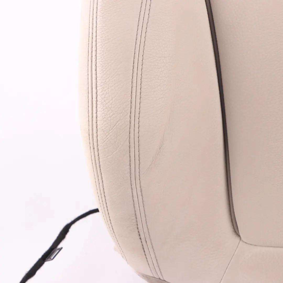 Backrest BMW G30 G31 Front Right O/S Heated Cover Leather Ivory White to Seat with Part number 7457704 Seat Backrest BMW G30 G31 Front Right O/S Heated Cover Leather Ivory White - SKU 7457704-1 - Part number 7457704