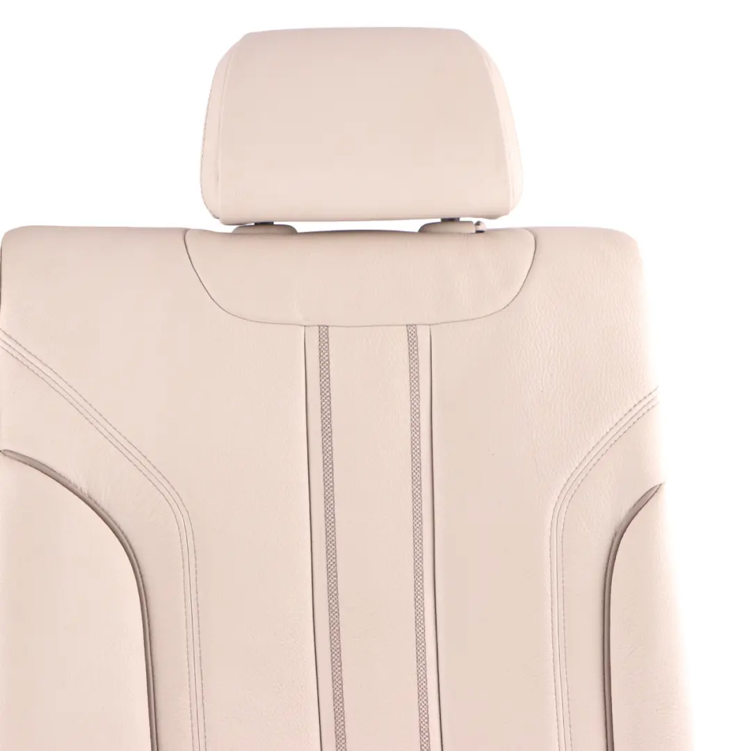 Backrest Rear Left N/S Back Cover Leather Dakota Ivory White to BMW G30 Seat with Part number 7457767 BMW G30 Seat Backrest Rear Left N/S Back Cover Leather Dakota Ivory White - SKU 7457767 - Part number 7457767