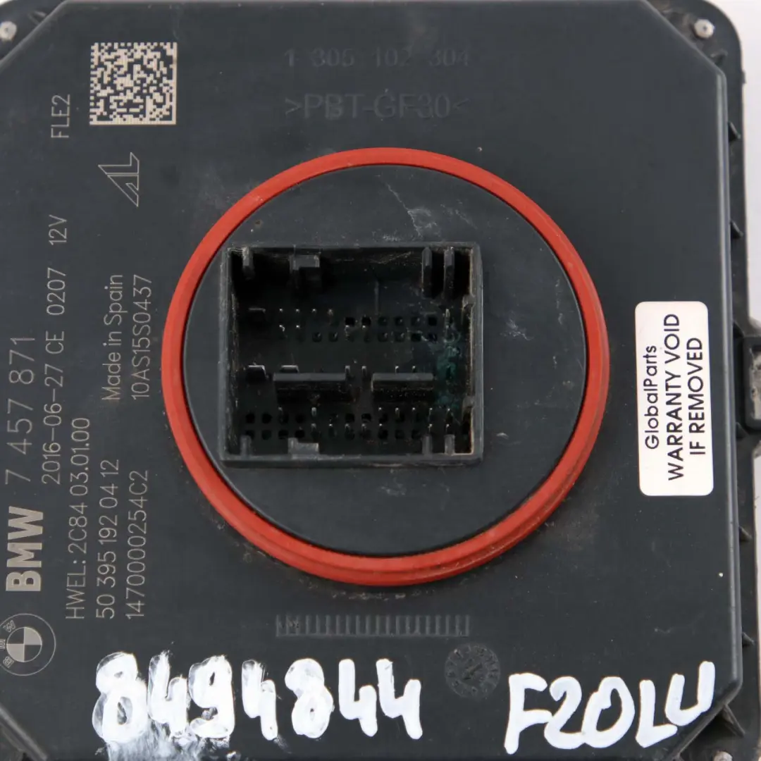 Headlight Control Unit Module FLE2 BMW 1 3 Series F20 F21 F30 LCI - SKU 7457871 - Part number 7457871