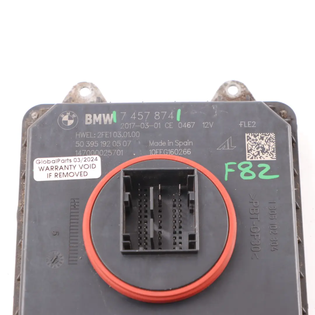 Headlight Module BMW F30 F32 F82 M4 LED Level Ballast Control Unit to with Part number 7457874 Headlight Module BMW F30 F32 F82 M4 LED Level Ballast Control Unit - SKU 7457874 - Part number 7457874