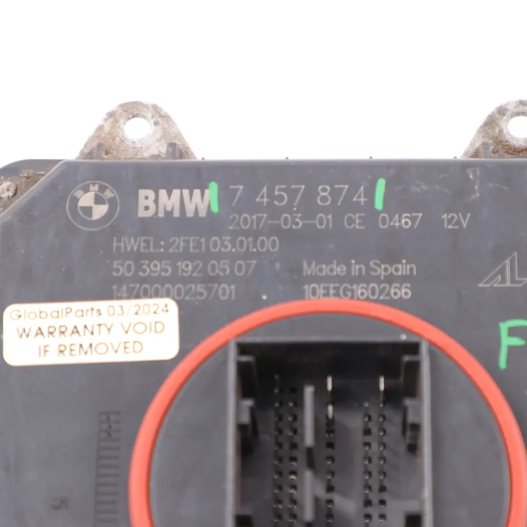 Headlight Module BMW F30 F32 F82 M4 LED Level Ballast Control Unit to with Part number 7457874 Headlight Module BMW F30 F32 F82 M4 LED Level Ballast Control Unit - SKU 7457874 - Part number 7457874