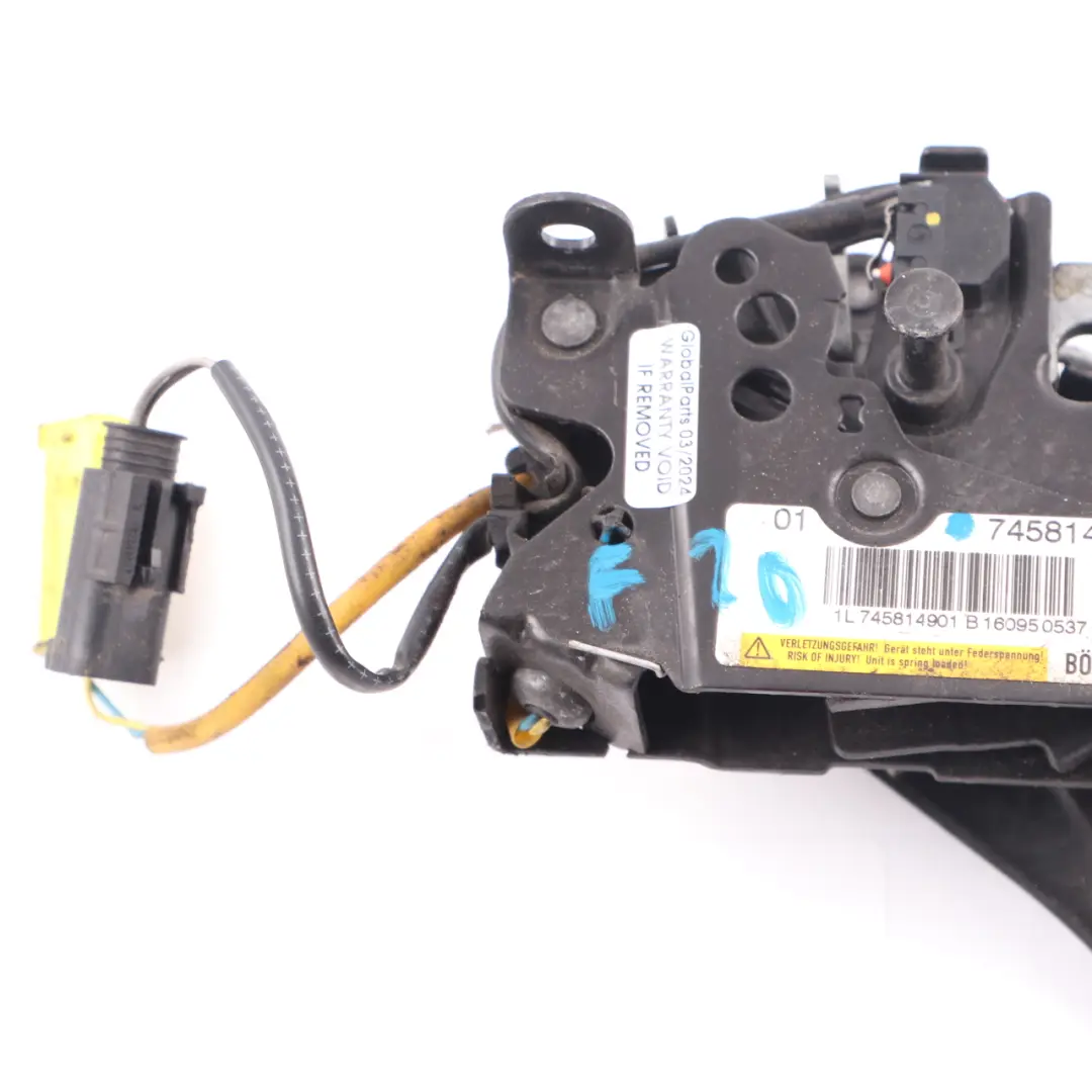 Zamek Maski Lewy Aktywny do BMW F10 o numerze 7458149 BMW F10 Zamek Maski Lewy Aktywny - SKU 7458149 - Numer Części 7458149