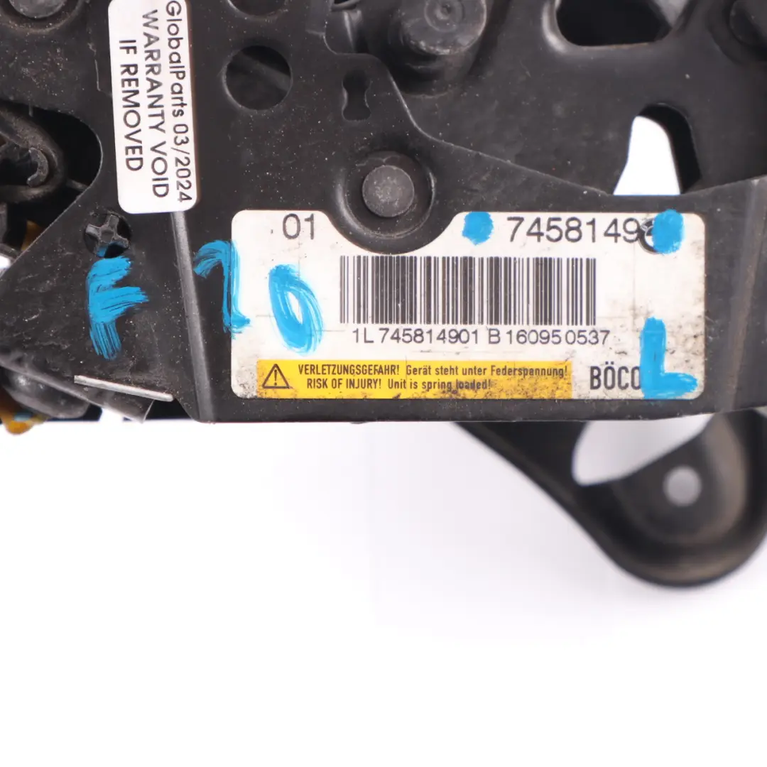 BMW F10 Bonnet Lock Latch Left N/S Active Pedestrian Protection - SKU 7458149 - Part number 7458149