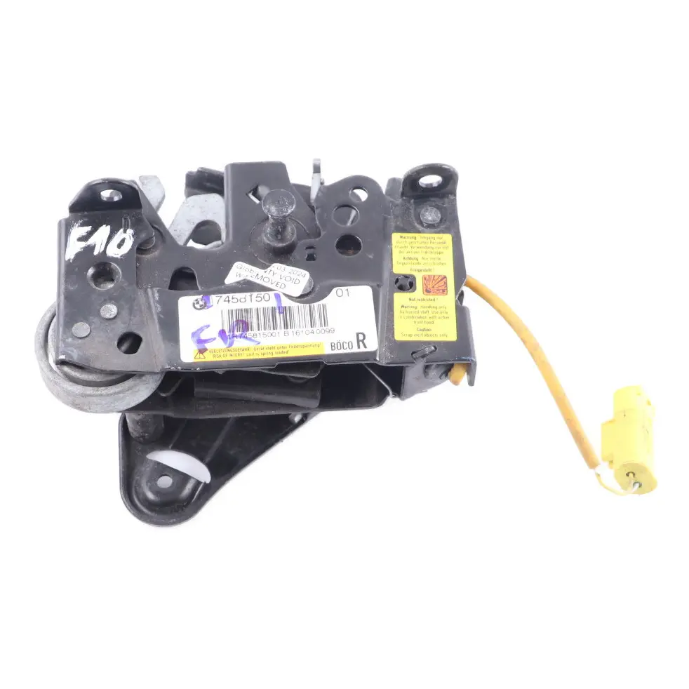 BMW F10 Chiusura Cofano Destro Protezione Attiva Dei Pedoni - SKU 7458150 - Numero di parte 7458150