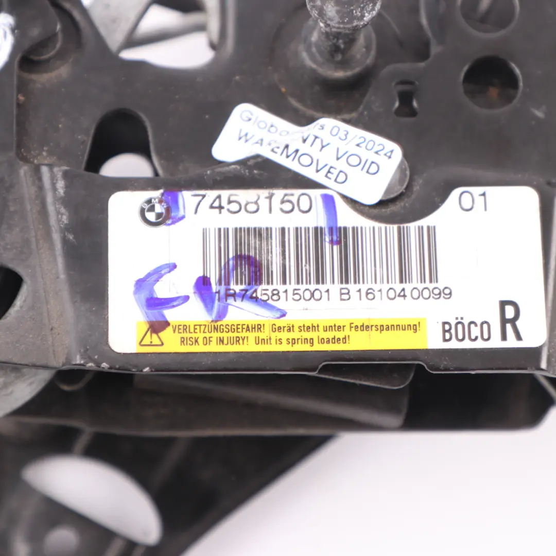 Chiusura Cofano Destro Protezione Attiva Dei Pedoni per BMW F10 con numero di parte 7458150 BMW F10 Chiusura Cofano Destro Protezione Attiva Dei Pedoni - SKU 7458150 - Numero di parte 7458150