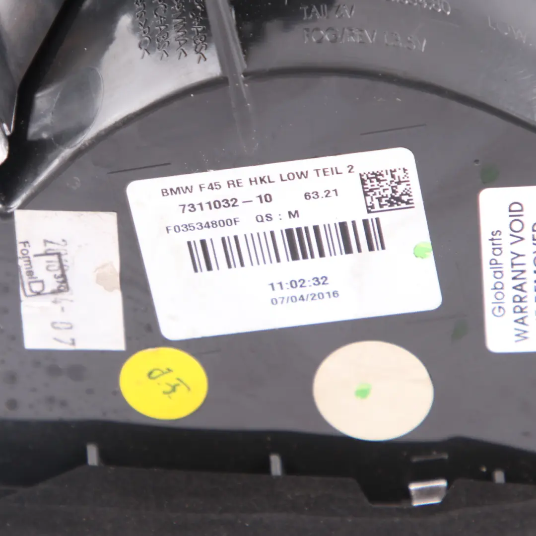 Lamp BMW F45 Right O/S Light In Trunk Lid Boot Tailgate 7311032 to Rear with Part number 7461478 Rear Lamp BMW F45 Right O/S Light In Trunk Lid Boot Tailgate 7311032 - SKU 7461478 - Part number 7461478