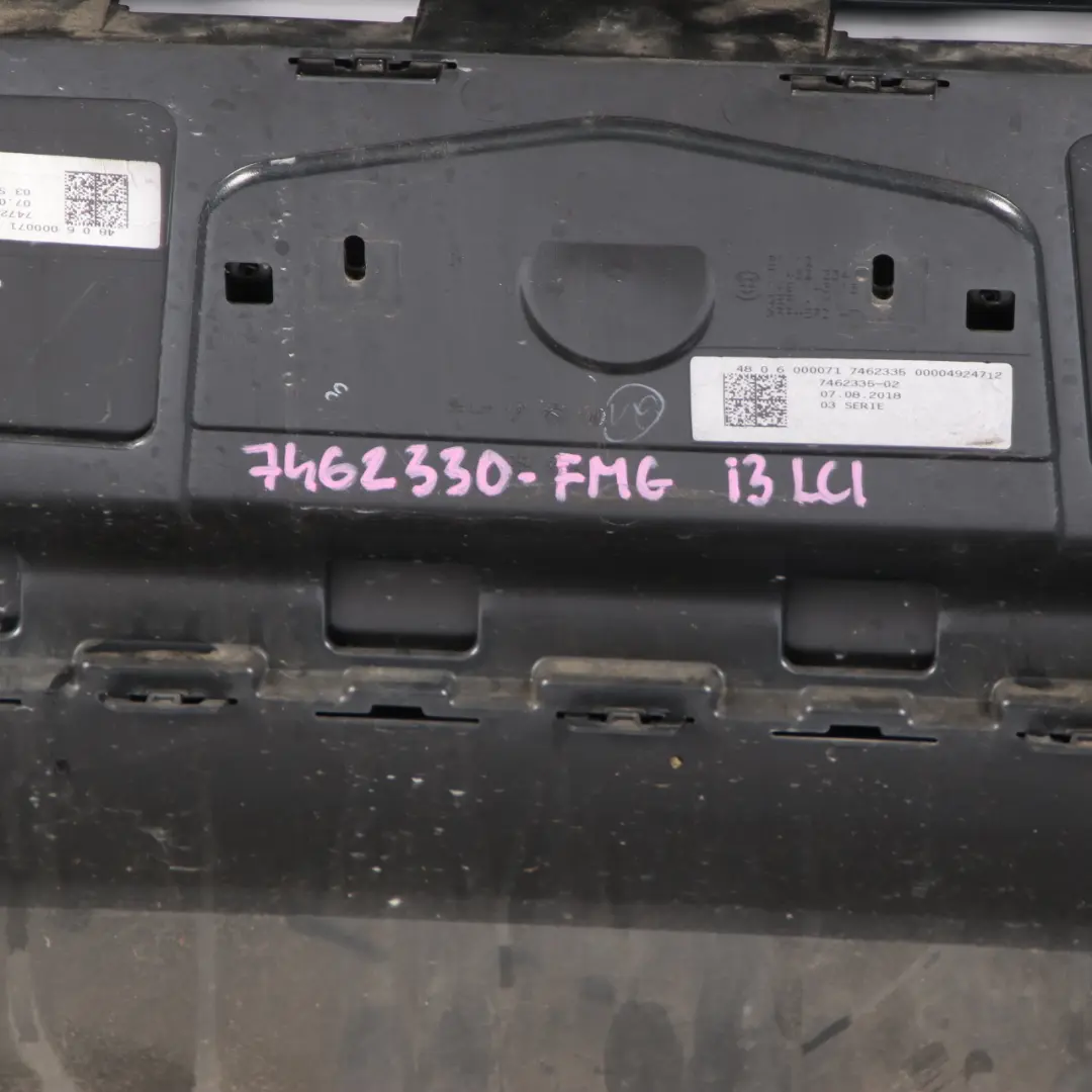 Bumper BMW i3 I01 LCI Trim Panel Cover PDC Flowing Mineral Grey - C4C to Rear with Part number 7462330 Rear Bumper BMW i3 I01 LCI Trim Panel Cover PDC Flowing Mineral Grey - C4C - SKU 7462330-FMG - Part number 7462330