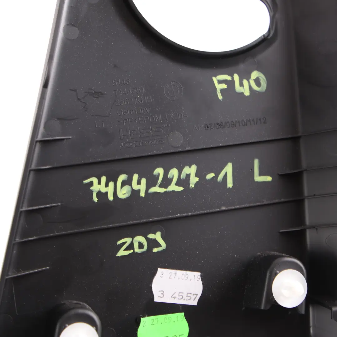 BMW F40 Abdeckung B-Säule obere Säulenverkleidung links Schwarz 7444551 - SKU 7462471 - Teilenummer 7462471