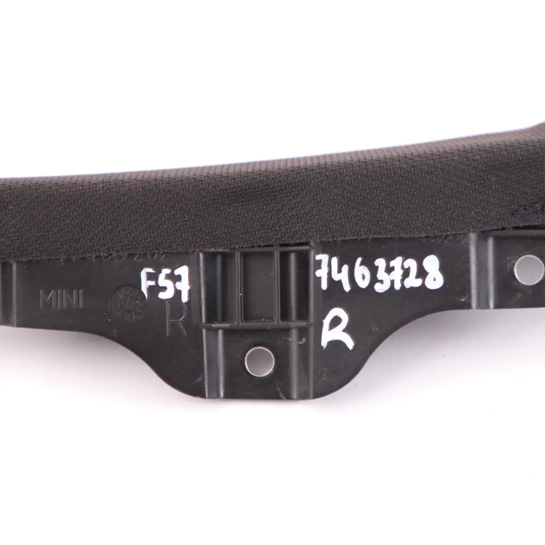 Inner Roofliner Rear Right O/S Folding Top Black to MINI Cooper F57 Cabrio with Part number 7463728 MINI Cooper F57 Cabrio Inner Roofliner Rear Right O/S Folding Top Black - SKU 7463728 - Part number 7463728