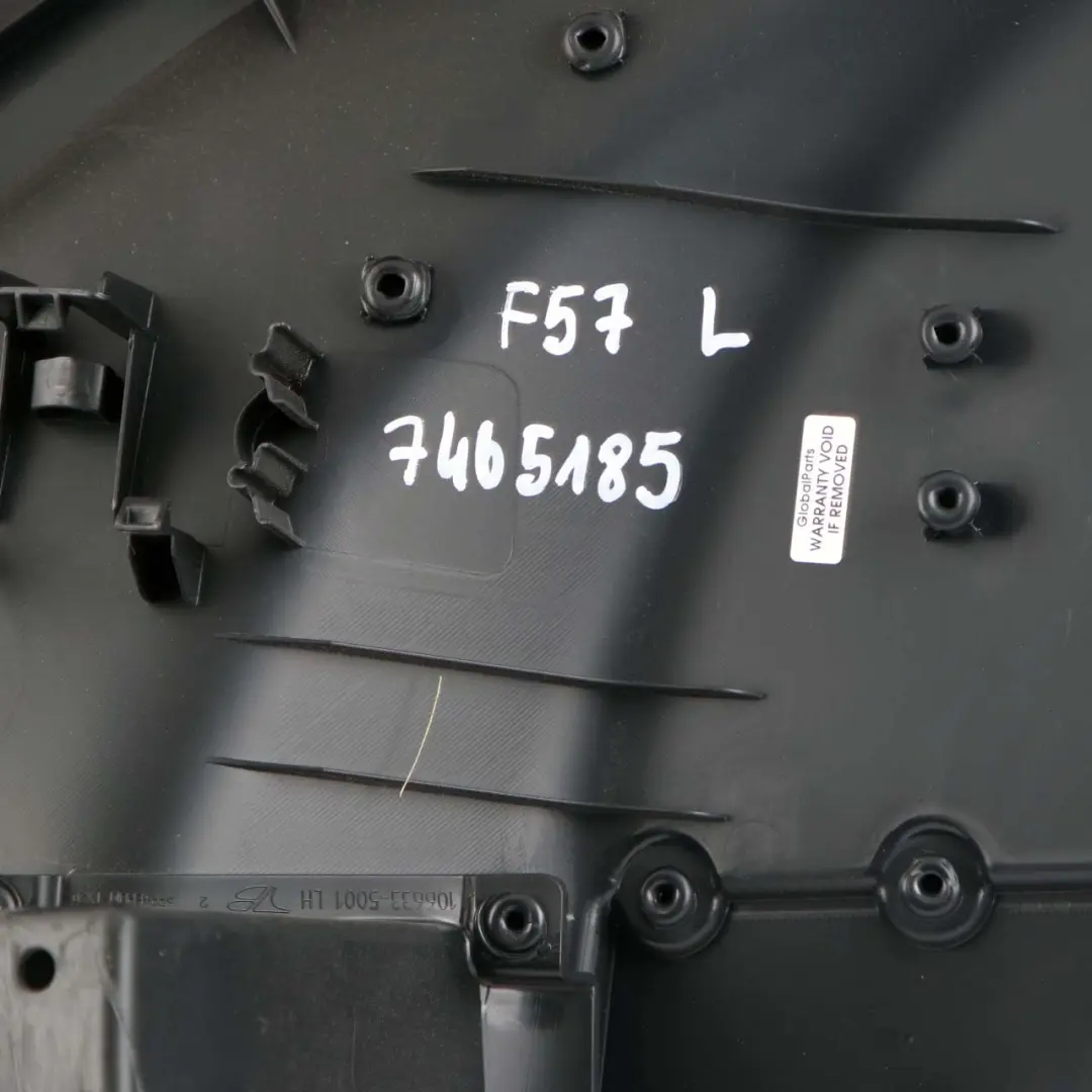 Side Panel Rear Left N/S Lateral Trim Covering Carbon Black to Mini F57 Cabrio with Part number 7465185 Mini F57 Cabrio Side Panel Rear Left N/S Lateral Trim Covering Carbon Black - SKU 7465185 - Part number 7465185