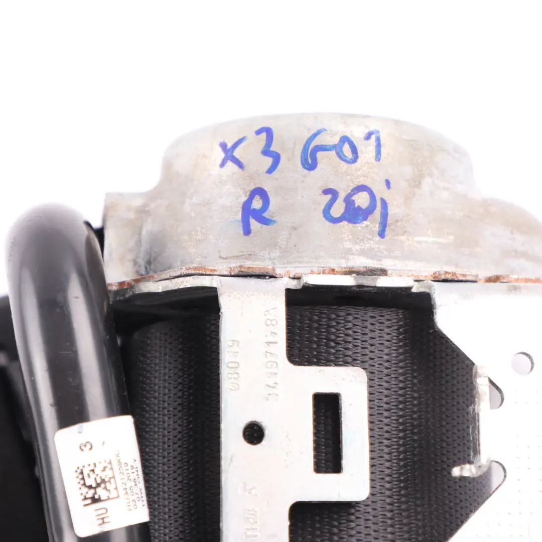 BMW X3 G01 Hinterer Oben Rechts Sicherheitsgurt Schwarz - SKU 7469998 - Teilenummer 7469998