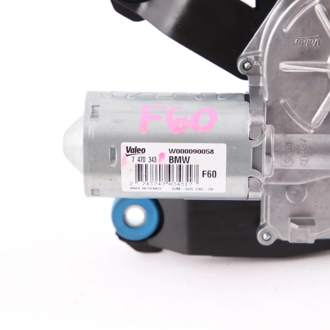 Mini Countryman F60 Motor del limpiaparabrisas trasero Tapa del maletero - SKU 7470343 - Número de pieza 7470343