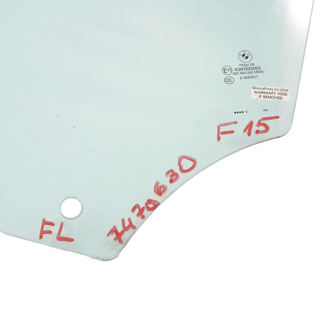 Fenêtre Latérale Porte Avant Gauche Vitrage Vert AS2 pour BMW X5 F15 à propos du numéro de pièce 7470631 BMW X5 F15 Fenêtre Latérale Porte Avant Gauche Vitrage Vert AS2 - SKU 7470631 - Numéro de pièce 7470631