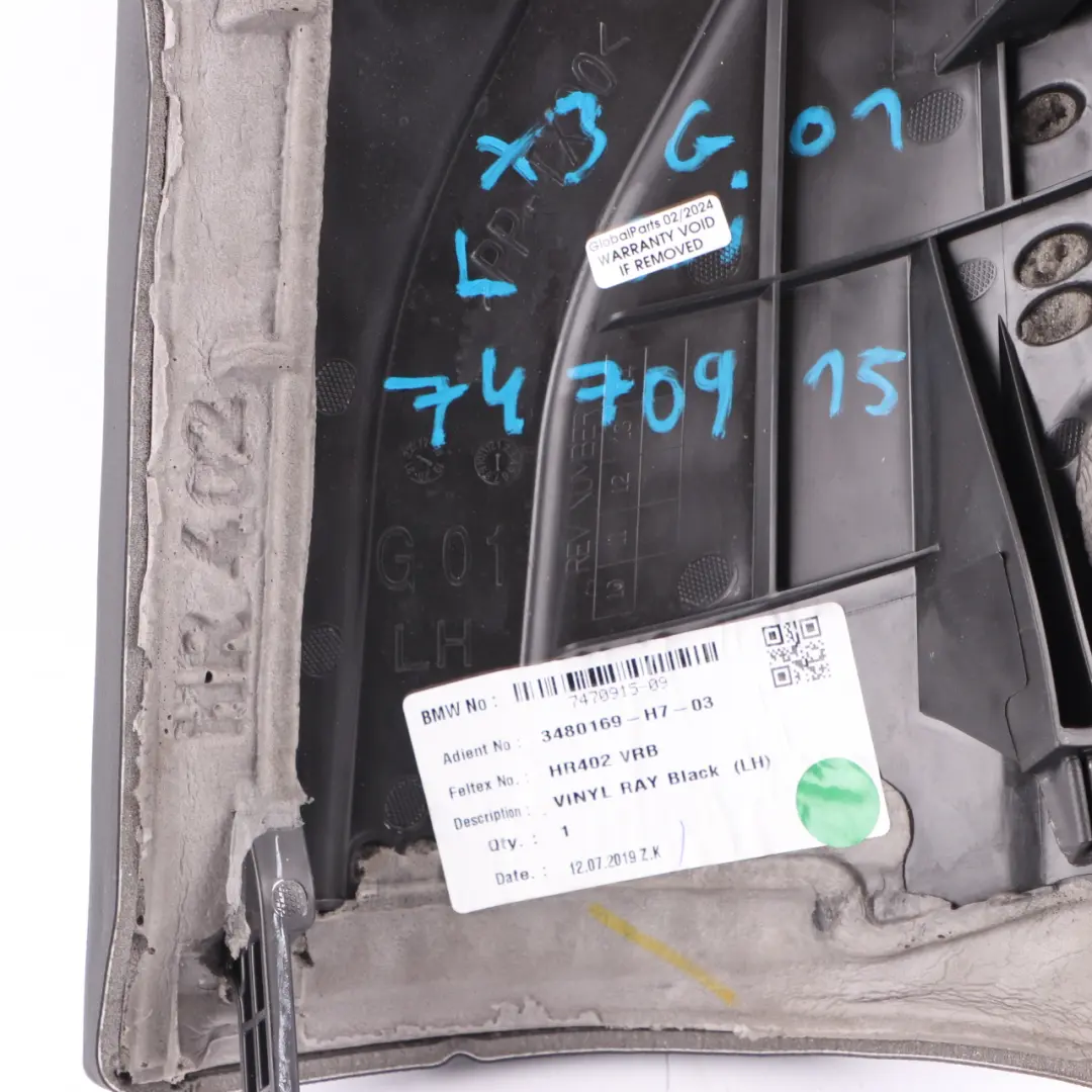 Rücksitzbezug BMW X3 G01 Seitenver Kleidung Sitzbank Links Leder Schwarz für mit Teilenummer 7470915 Rücksitzbezug BMW X3 G01 Seitenver Kleidung Sitzbank Links Leder Schwarz - SKU 7470915 - Teilenummer 7470915