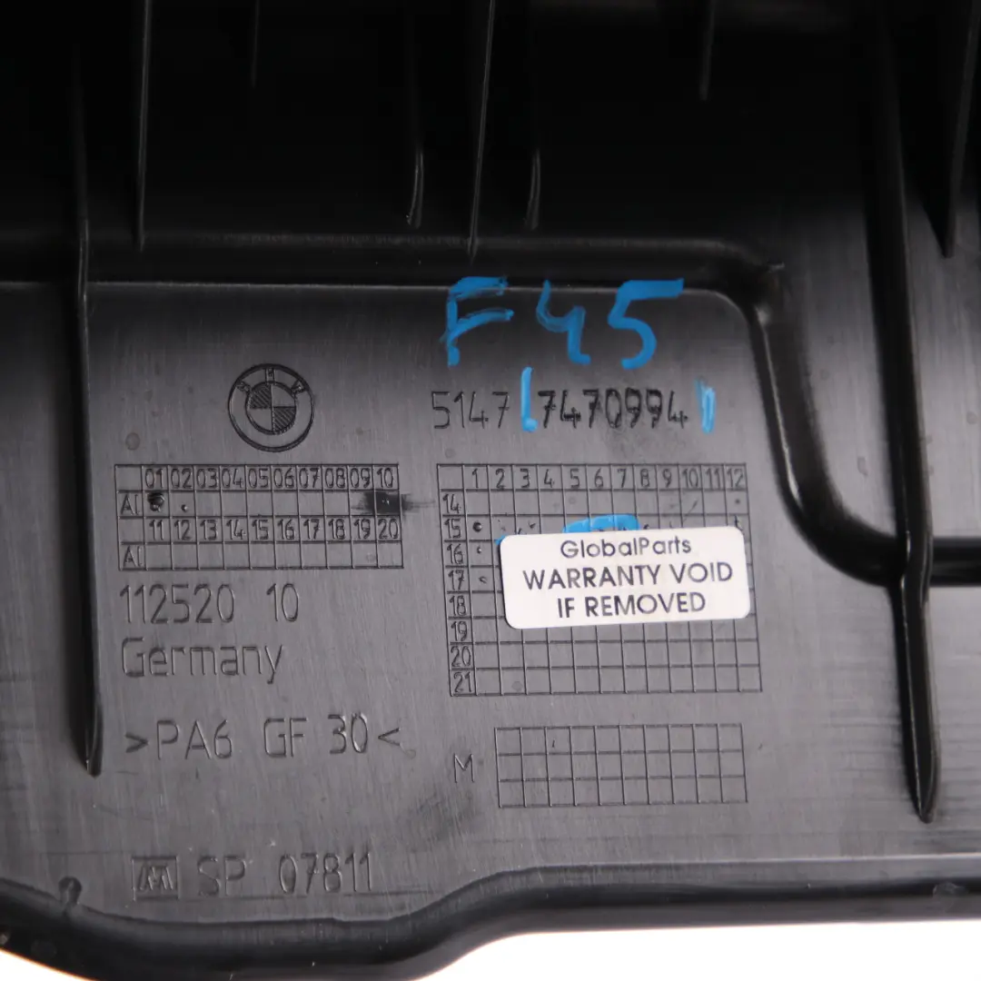 Mocowanie Wsuwanej Podłogi Bagażnika Panel Ślizg Czarny do BMW F45 F48 o numerze 7470994 BMW F45 F48 Mocowanie Wsuwanej Podłogi Bagażnika Panel Ślizg Czarny - SKU 7470994 - Numer Części 7470994