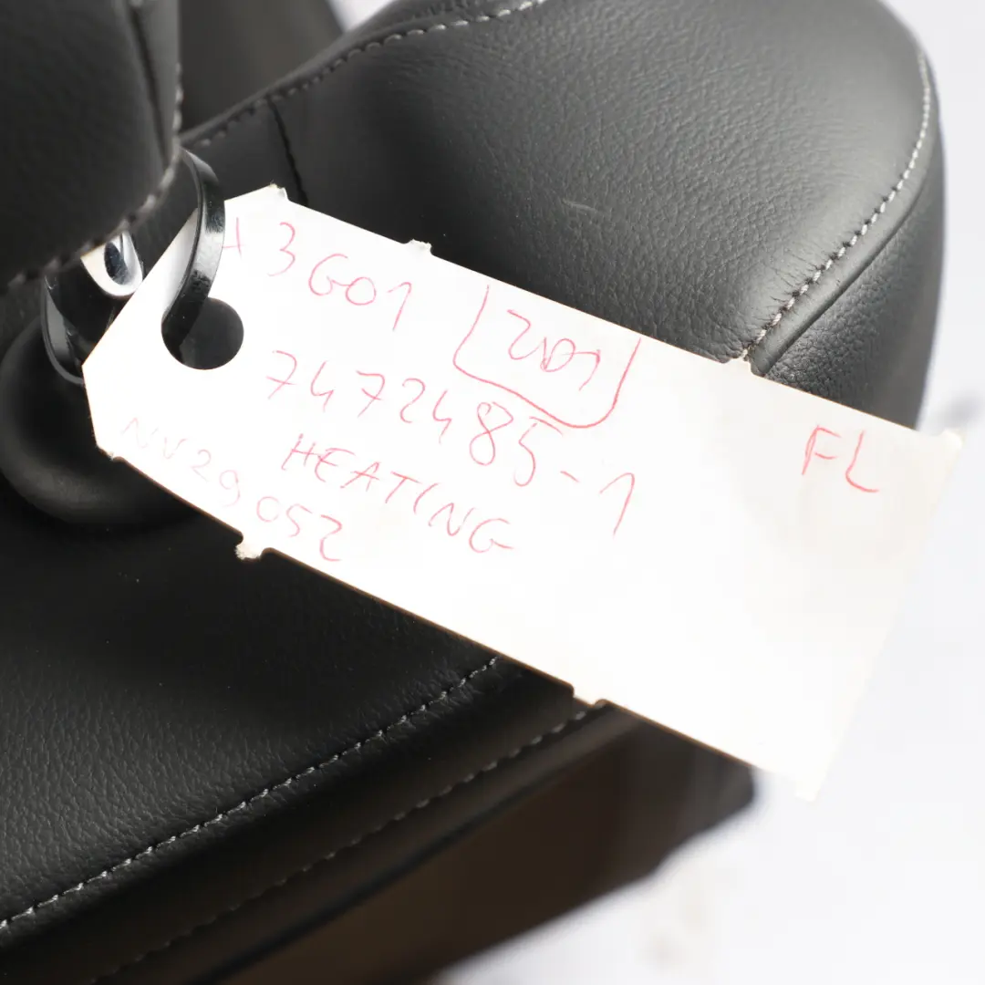 Asiento Delantero BMW X3 G01 Sport Calefaccionado Izquierdo Cuero Negro Gris - SKU 7472485-1 - Número de pieza 7472485