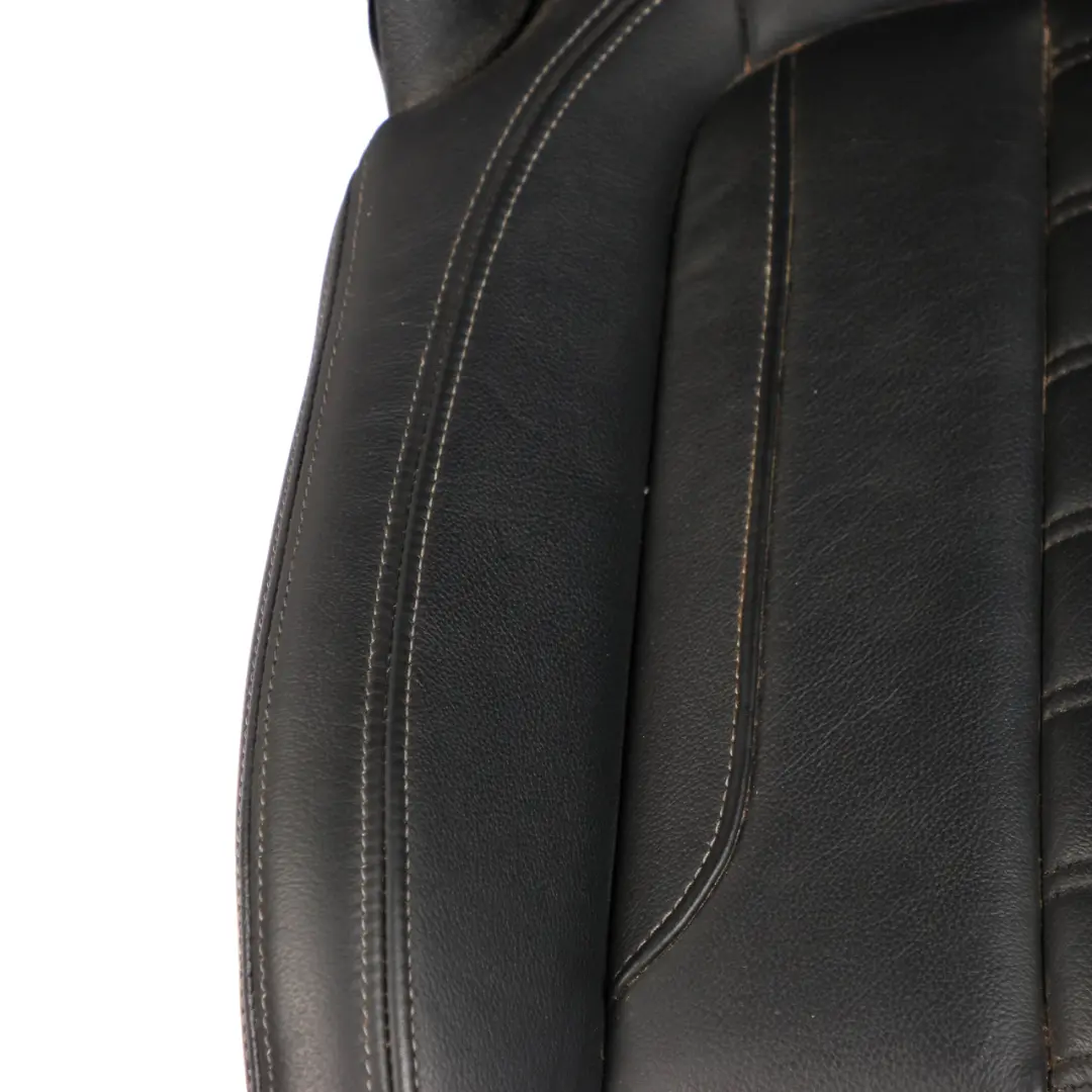  Front Seat BMW X3 G01 Sport Heated Left N/S Leather Vernasca Black Gray Stitch - SKU 7472485-1 - Part number 7472485