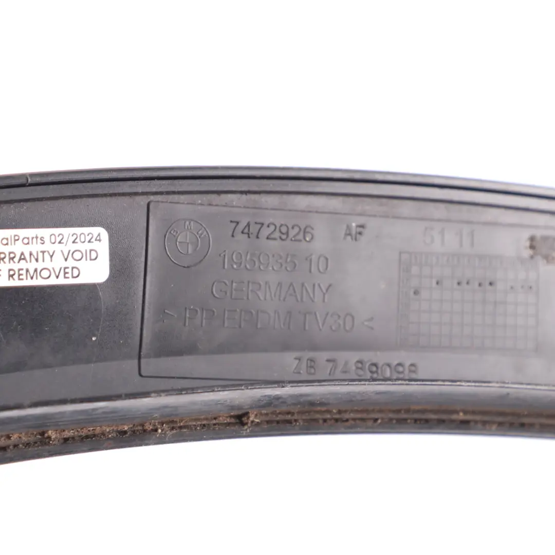 Arch Fender Front Right O/S Housing Trim Strip to BMW i3 I01 LCI Wheel with Part number 7472926 BMW i3 I01 LCI Wheel Arch Fender Front Right O/S Housing Trim Strip - SKU 7472926 - Part number 7472926