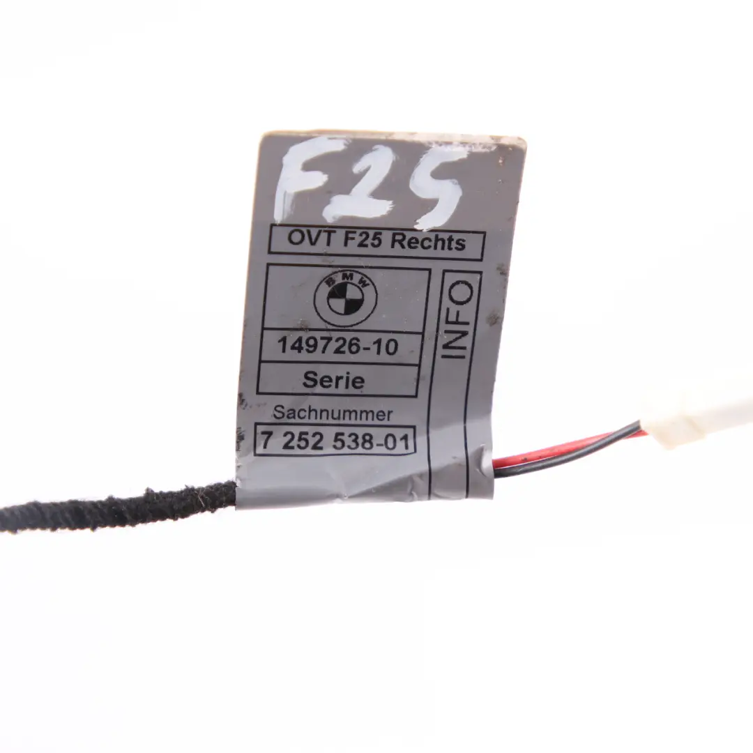  Door Cable BMW F25 F26 Right O/S Wiring Loom Harness Handle Light Lamp 7252538 - SKU 7473684 - Part number 7473684