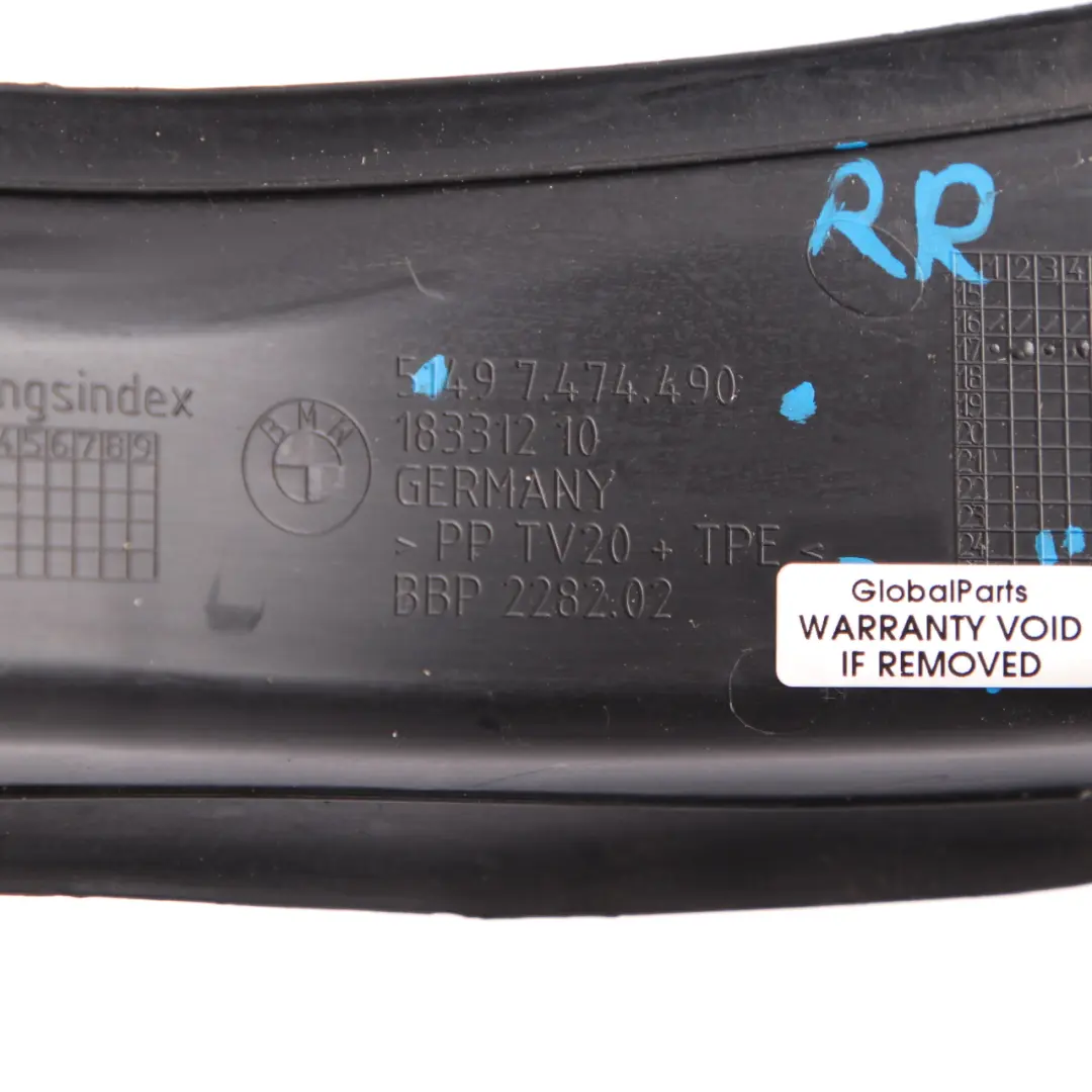 BMW F36 Gran Coupe LCI Osłona Rynienki Lampy Prawy Tył - SKU 7474490 - Numer Części 7474490