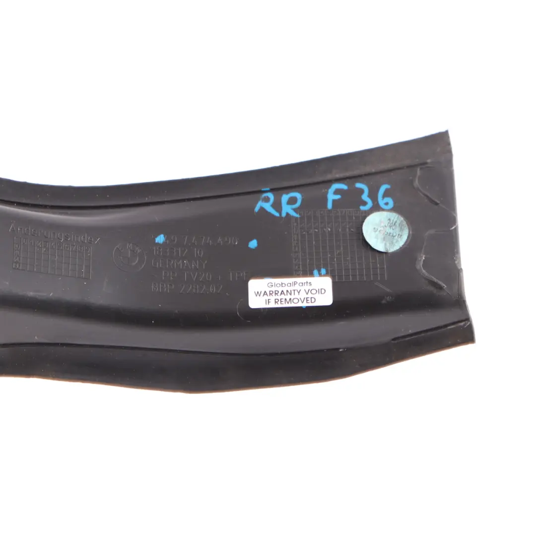 BMW F36 Gran Coupe LCI Rücklicht Lampe Gutter Trim Abdeckung Rechts - SKU 7474490 - Teilenummer 7474490