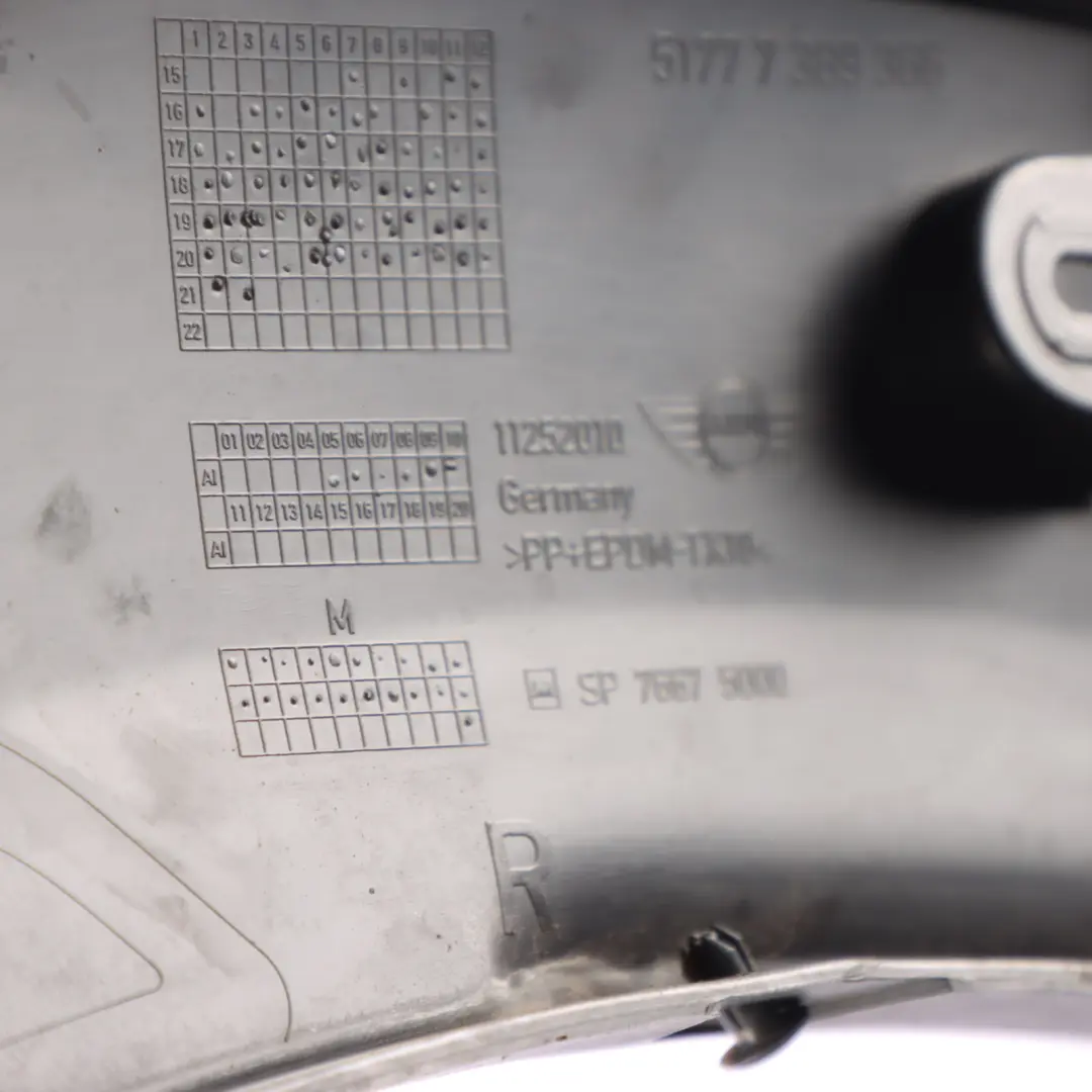 Arch Wing Cover Front Right O/S Trim Panel Black to Mini F60 Wheel with Part number 7475350 Mini F60 Wheel Arch Wing Cover Front Right O/S Trim Panel Black - SKU 7475350 - Part number 7475350